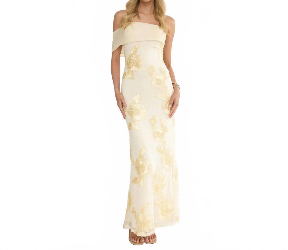 NEW ONE AND ONLY COLLECTIVE soft romance maxi dress in yellow